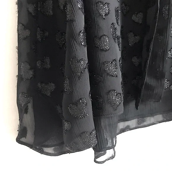 ALICE +OLIVIA Bruden Shimmery Heart Draped Top - Picture 8 of 10